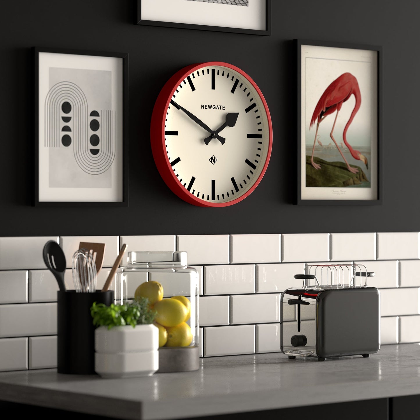 Newgate Railway Clock Red-Newgate-Mood