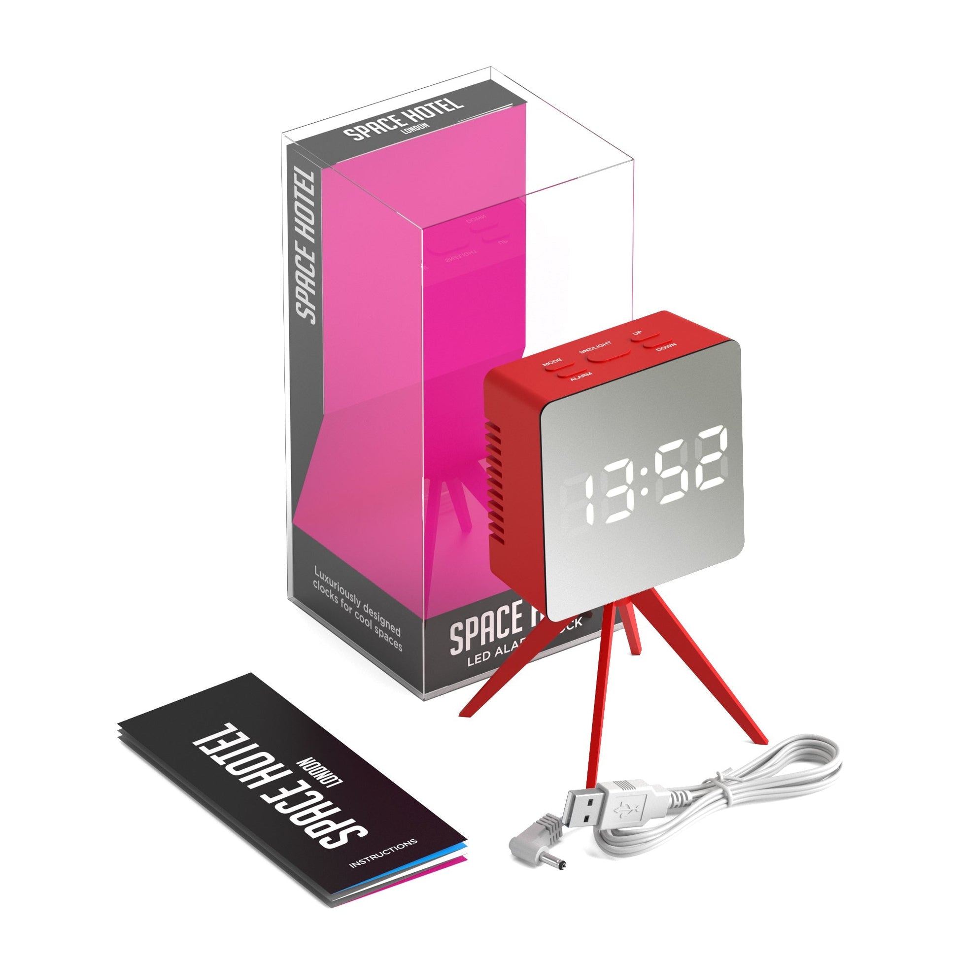 Newgate Space Hotel Droid Led Alarm Clock Red-Newgate-Mood