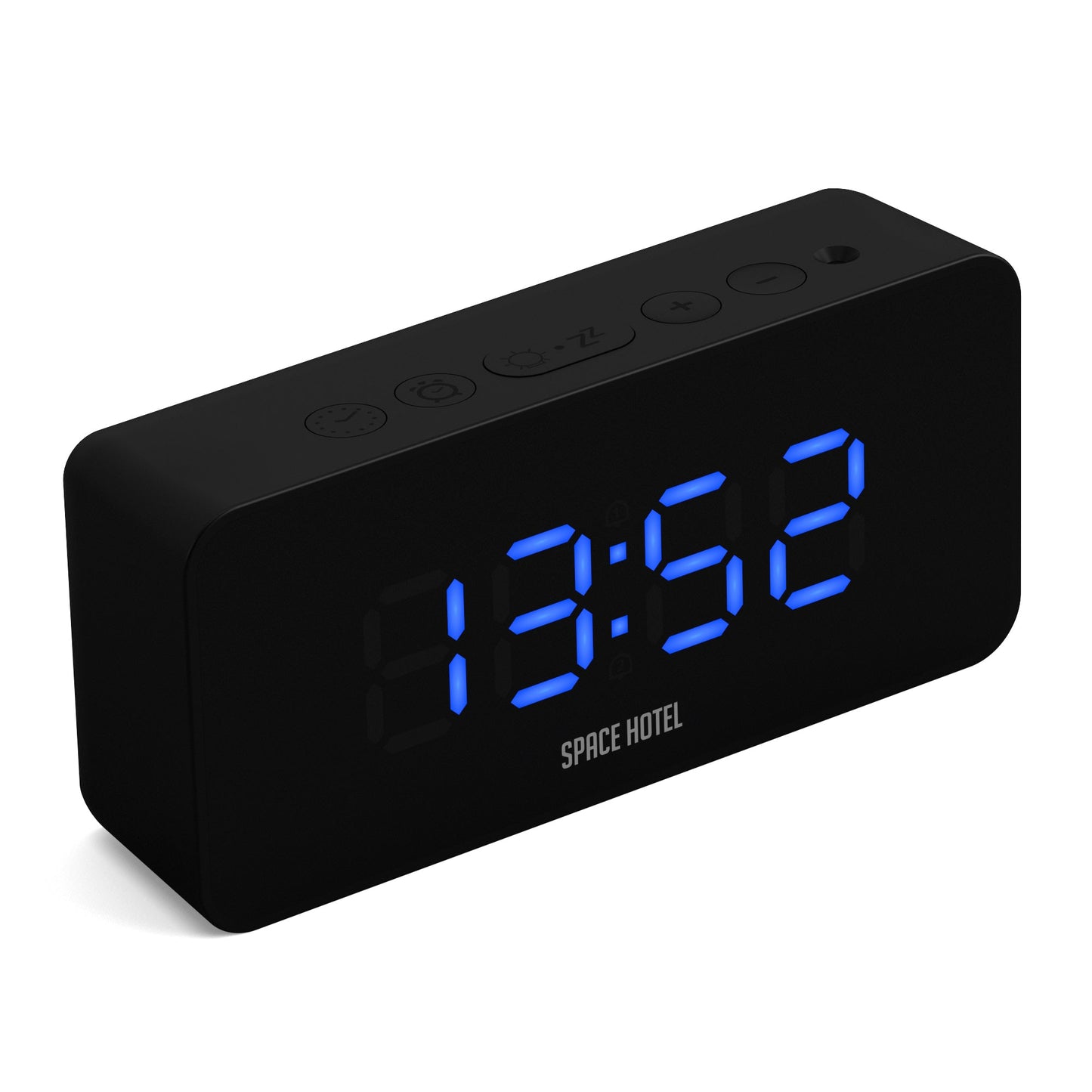 Newgate Space Hotel Hypertron Alarm Clock Black Case - Black Lens - Blue Led-Newgate-Mood