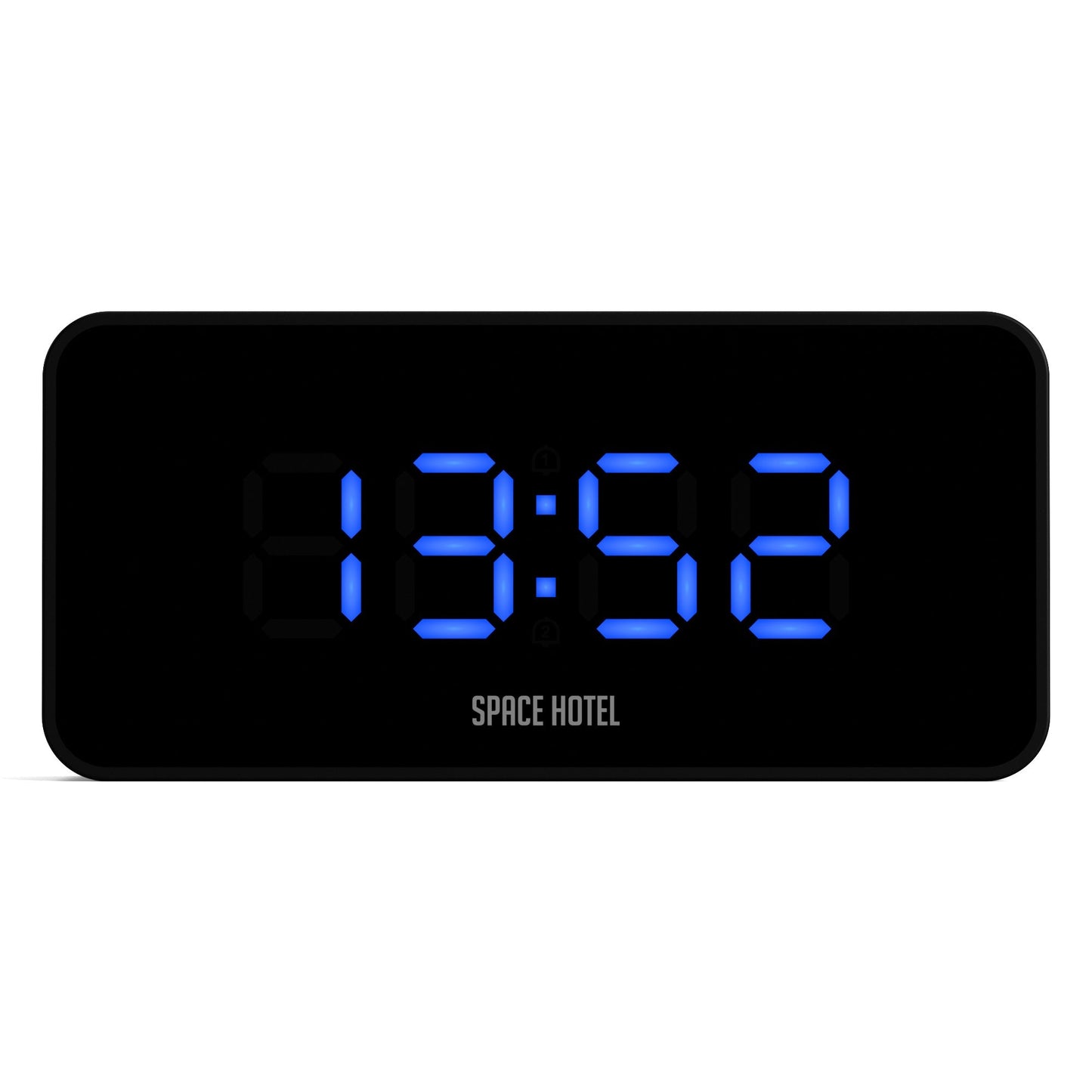 Newgate Space Hotel Hypertron Alarm Clock Black Case - Black Lens - Blue Led-Newgate-Mood