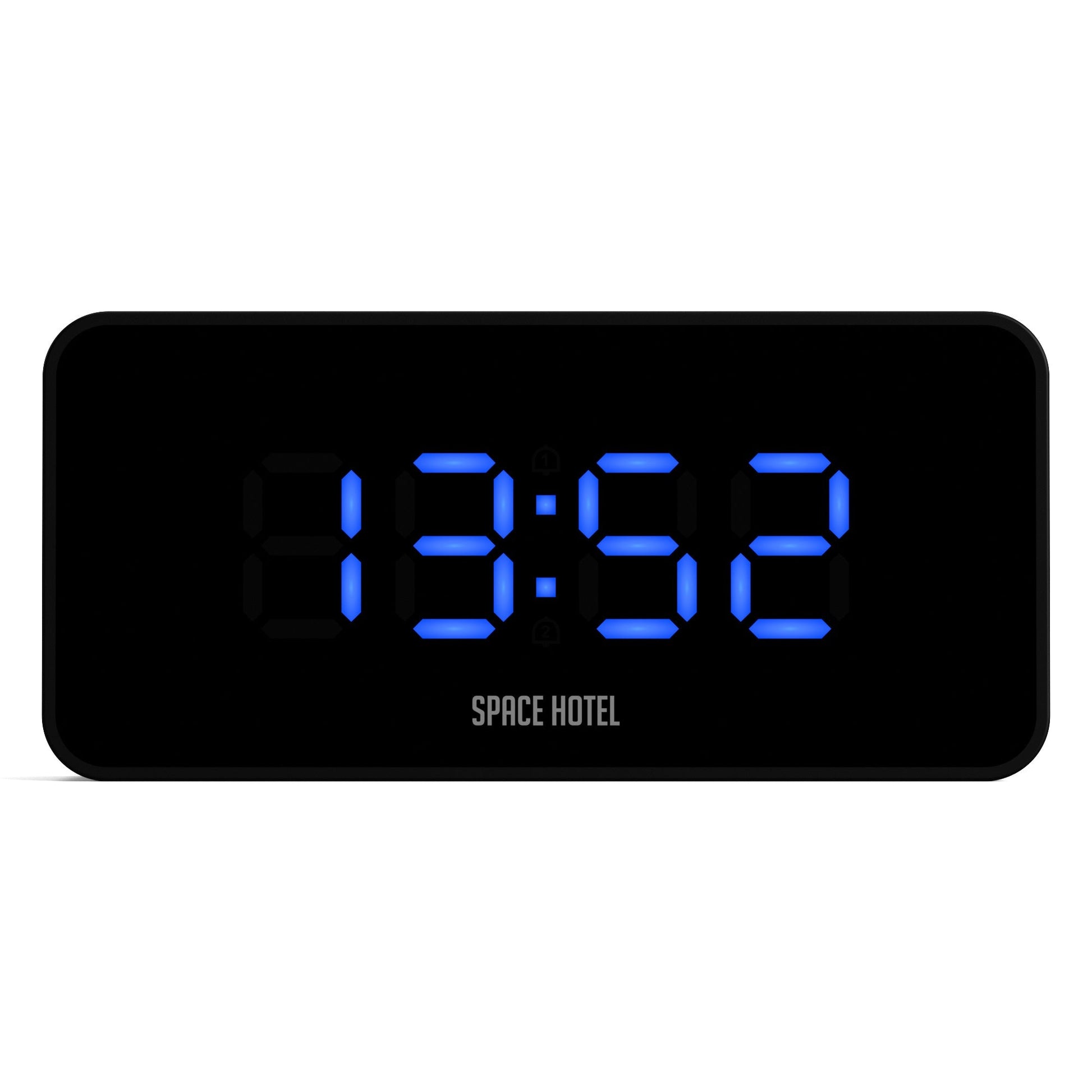 Newgate Space Hotel Hypertron Alarm Clock Black Case - Black Lens - Blue Led-Newgate-Mood