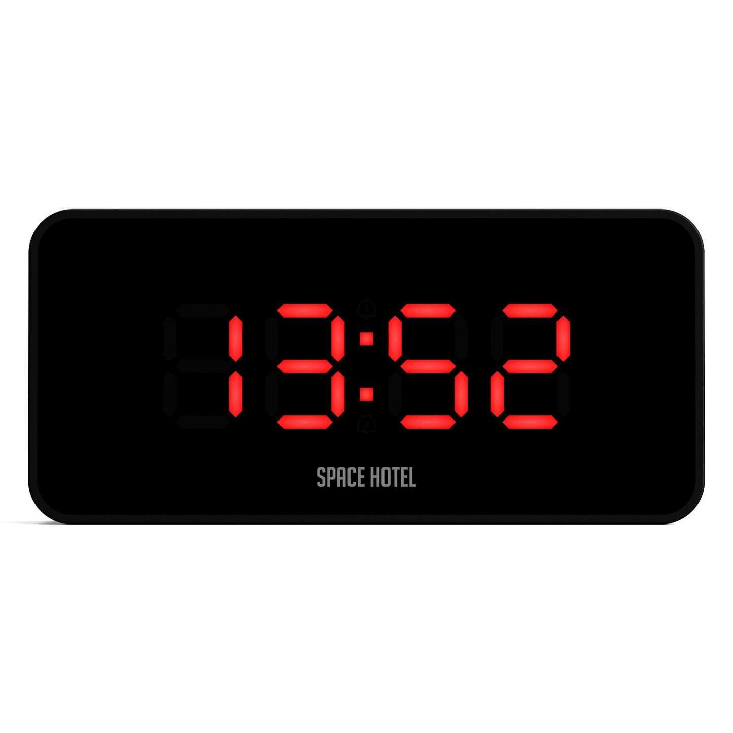 Newgate Space Hotel Hypertron Alarm Clock Black Case - Black Lens - Red Led-Newgate-Mood