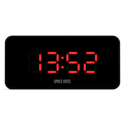 Newgate Space Hotel Hypertron Alarm Clock Black Case - Black Lens - Red Led-Newgate-Mood