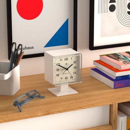 Newgate Victor Alarm Clock Pebble White-Newgate-Mood