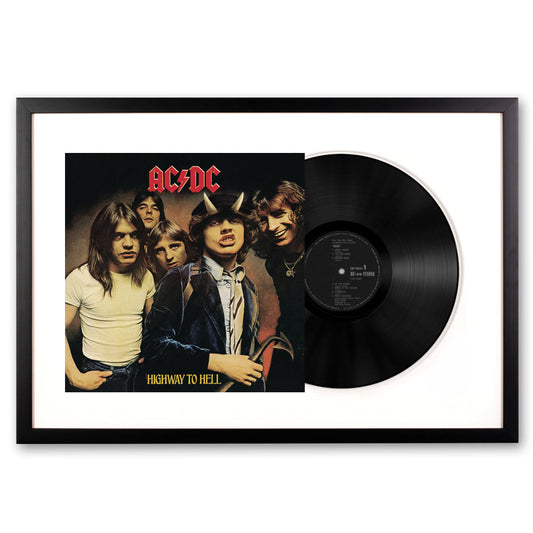 Framed AC/DC Highway to Hell Vinyl Album Art-Vinyl Art-Mood