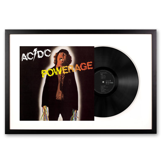 Framed AC/DC Powerage Vinyl Album Art-Vinyl Art-Mood