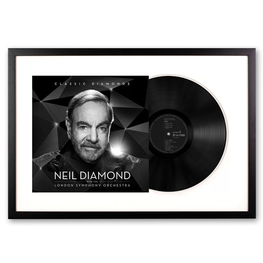 Framed Neil Diamond - Classic Diamonds with the London symphony orchestra - Double Vinyl Album Art-Vinyl Art-Mood